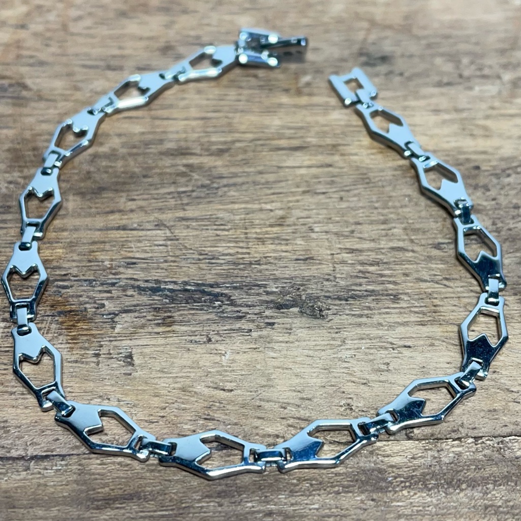 Silver Stainless Steel Chain Link Bracelet